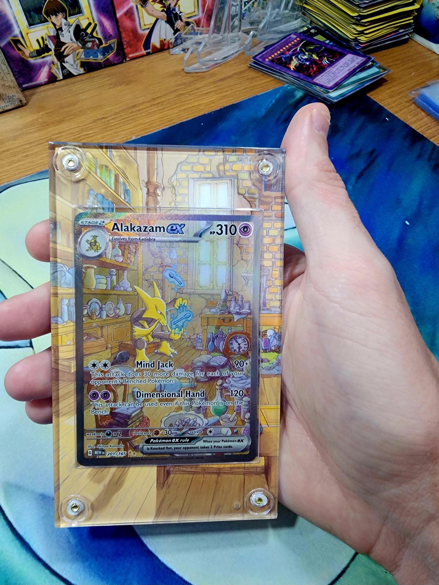 Pokemon Alakazam EX SIR 201/165 151 Custom Case Slab Extended Artwork