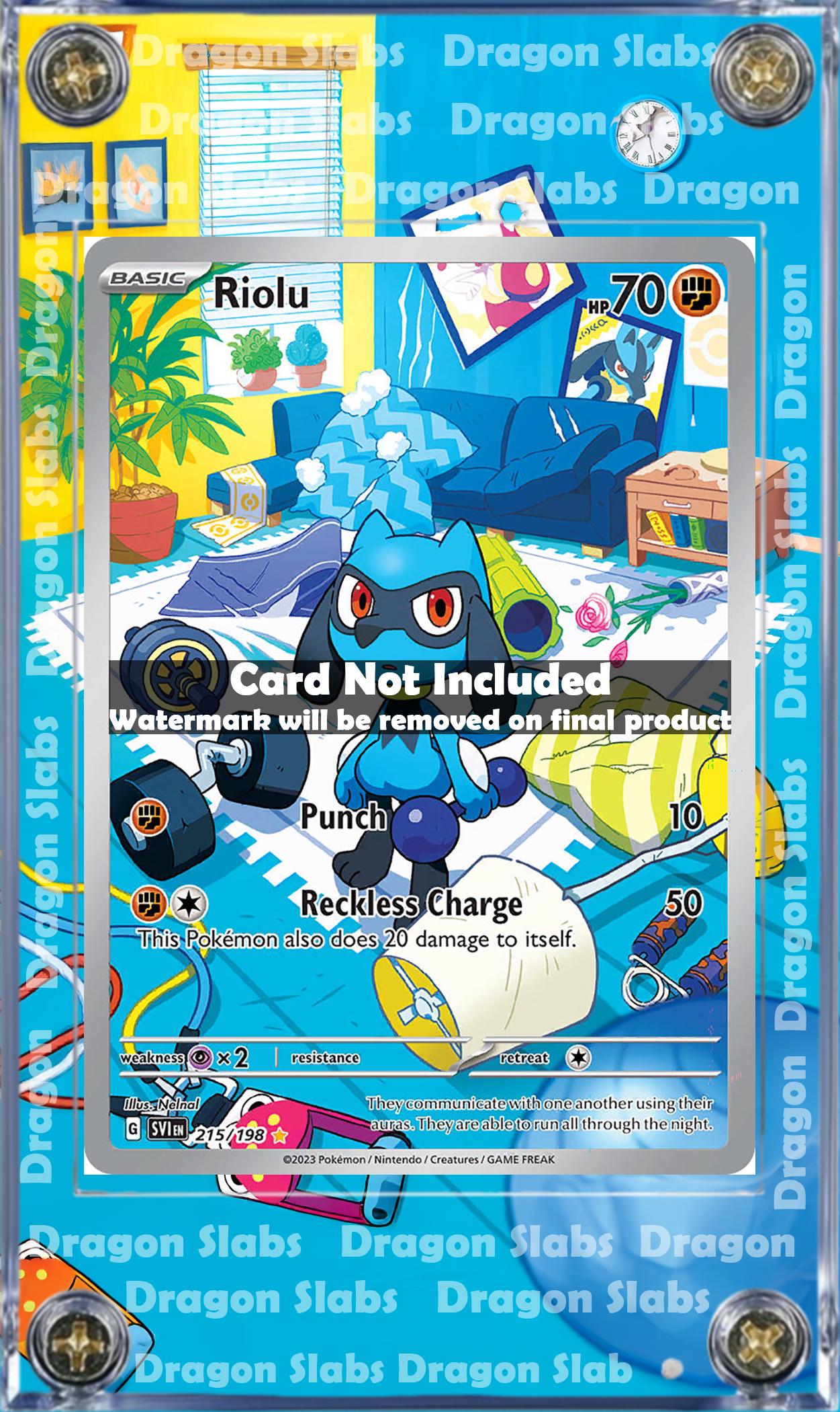 Pokemon Riolu 215/198 Scarlet & Violet Base Extended Art Custom Case