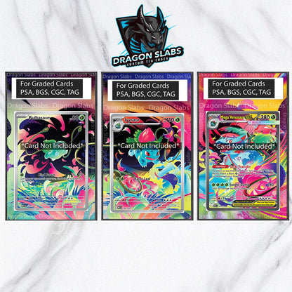 x3 Bulbasaur, Ivysaur, Mega Venusaur EX 177/132 Mega Evolutions PSA Bgs Cgc TAG Extended Art Pokemon