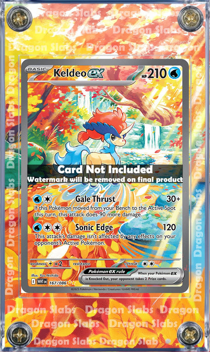 Pokemon Keldeo EX 167/086 White Flare Extended Art Case