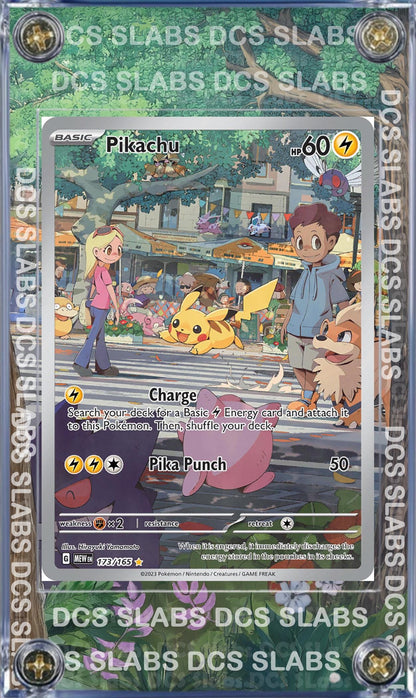 x5 Pokemon 151 IR Custom Display Cases - Pikachu Machoke Mr Mime Omanyte Tangela