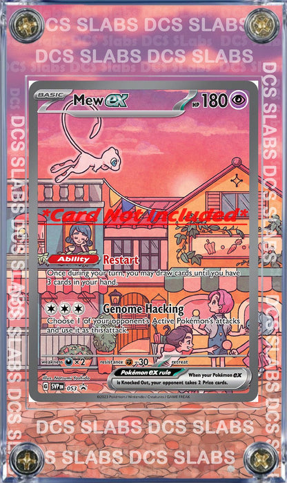 x2 Pokemon Mewtwo & Mew 151 Promo 052 and 053 Custom Display Cases Extended Artwork