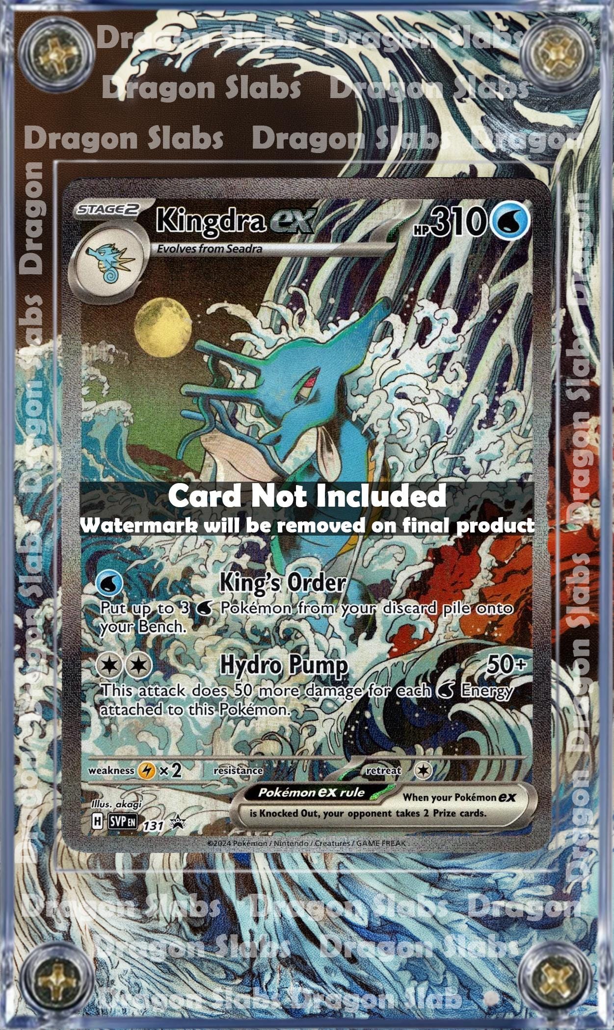Pokemon Kingdra EX SIR Promo 131 SV Shrouded Fable Custom Case Extended Artwork