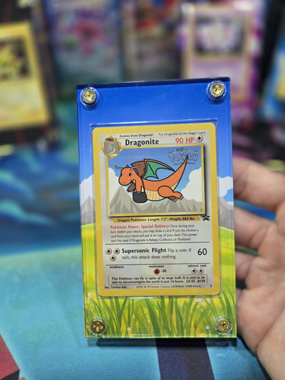 x4 Pokemon Pikachu Dragonite Mewtwo Electabuzz Black Star Movie Promo Extended Art Custom Cases