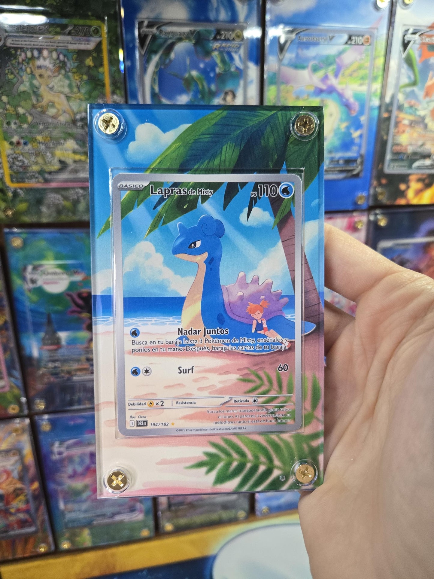 x2 Pokemon Misty's Psyduck Mistys Lapras 193 194 Destined Rivals Extended Art Cases