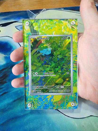 X9 Pokemon 151 Starters Display Extended Art Cases - Charmander, Charmeleon, Charizard, Squirtle, Wartortle, Blastoise, Bulbasaur, Venusaur