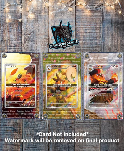 x3 Pokemon Tepig, Pignite, Emboar EX AR 096, 097, 098 Black Bolt Extended Art Cases