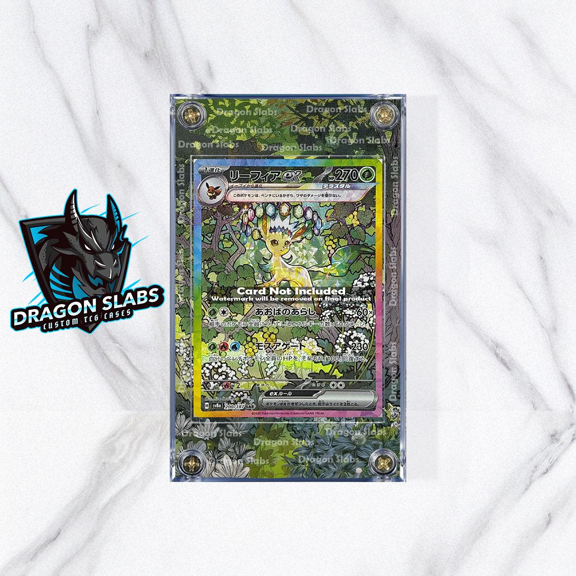 Pokemon Leafeon EX SAR 200/187 sv8a Terastal Festival Pristmatic Evolutions Custom Case