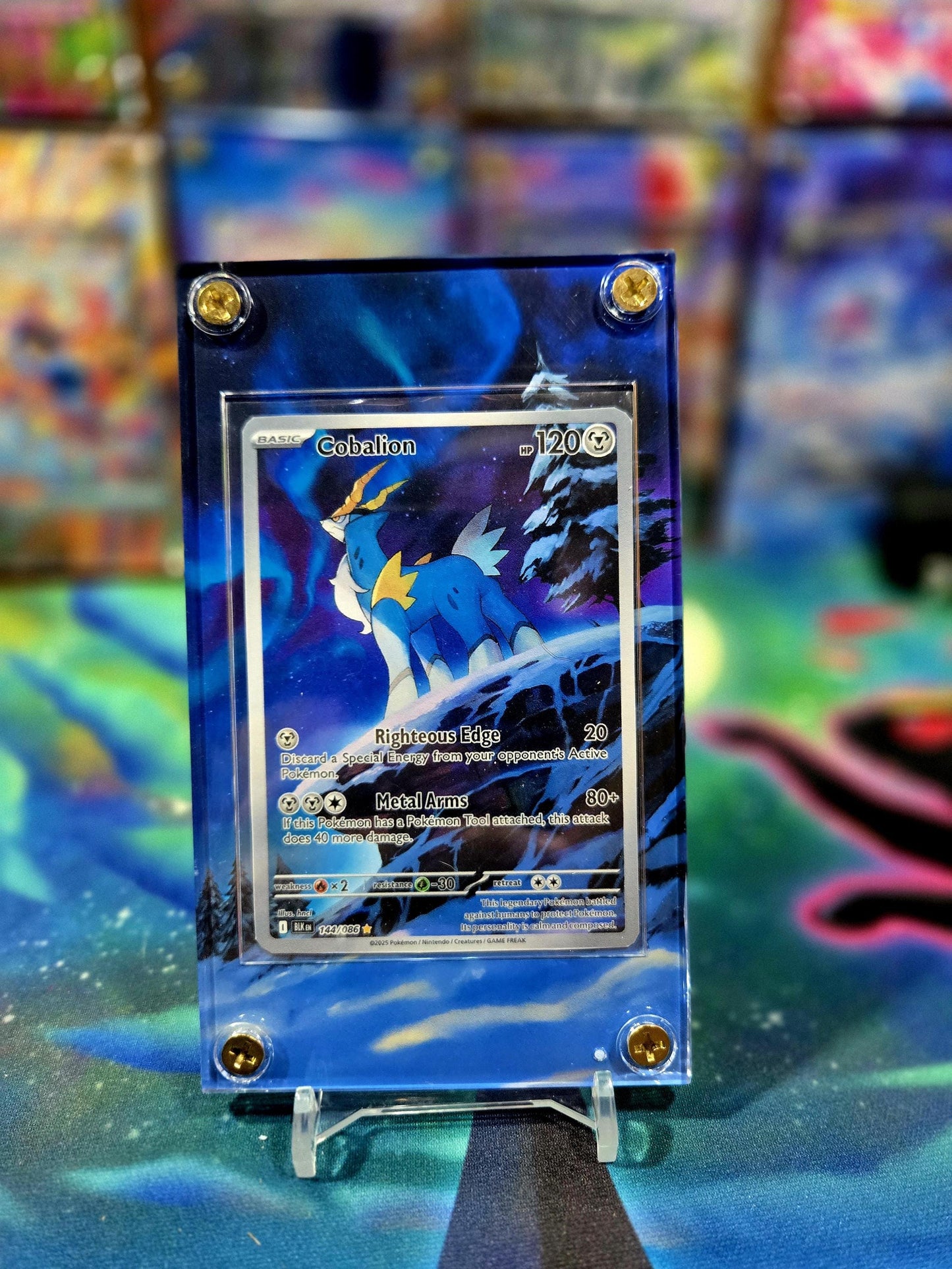 Pokemon Cobalion 144/086 IR Black Bolt Extended Art Case