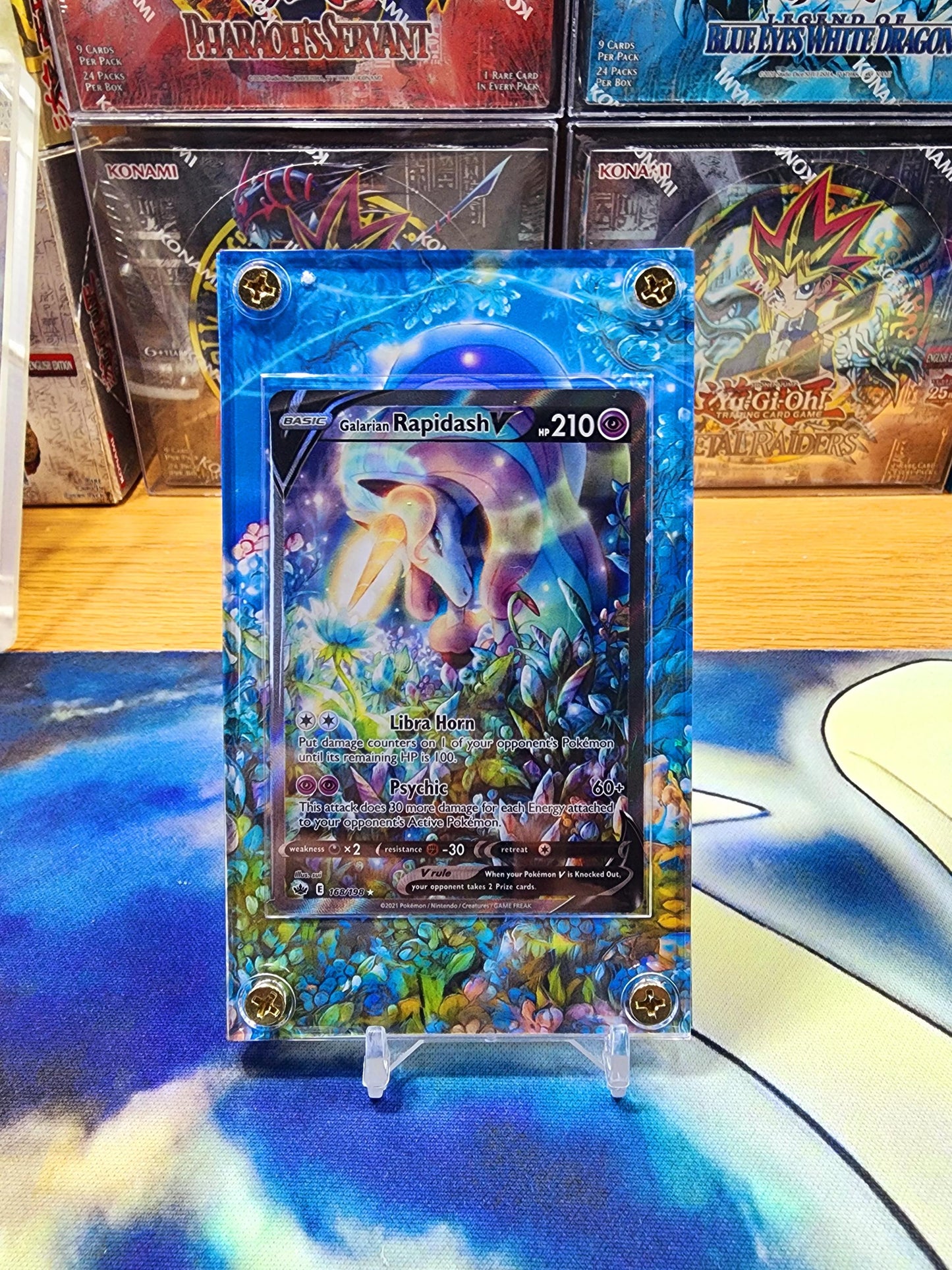 Pokemon Galarian Rapidash V Chilling Reign 168/198 Extended Artwork Case