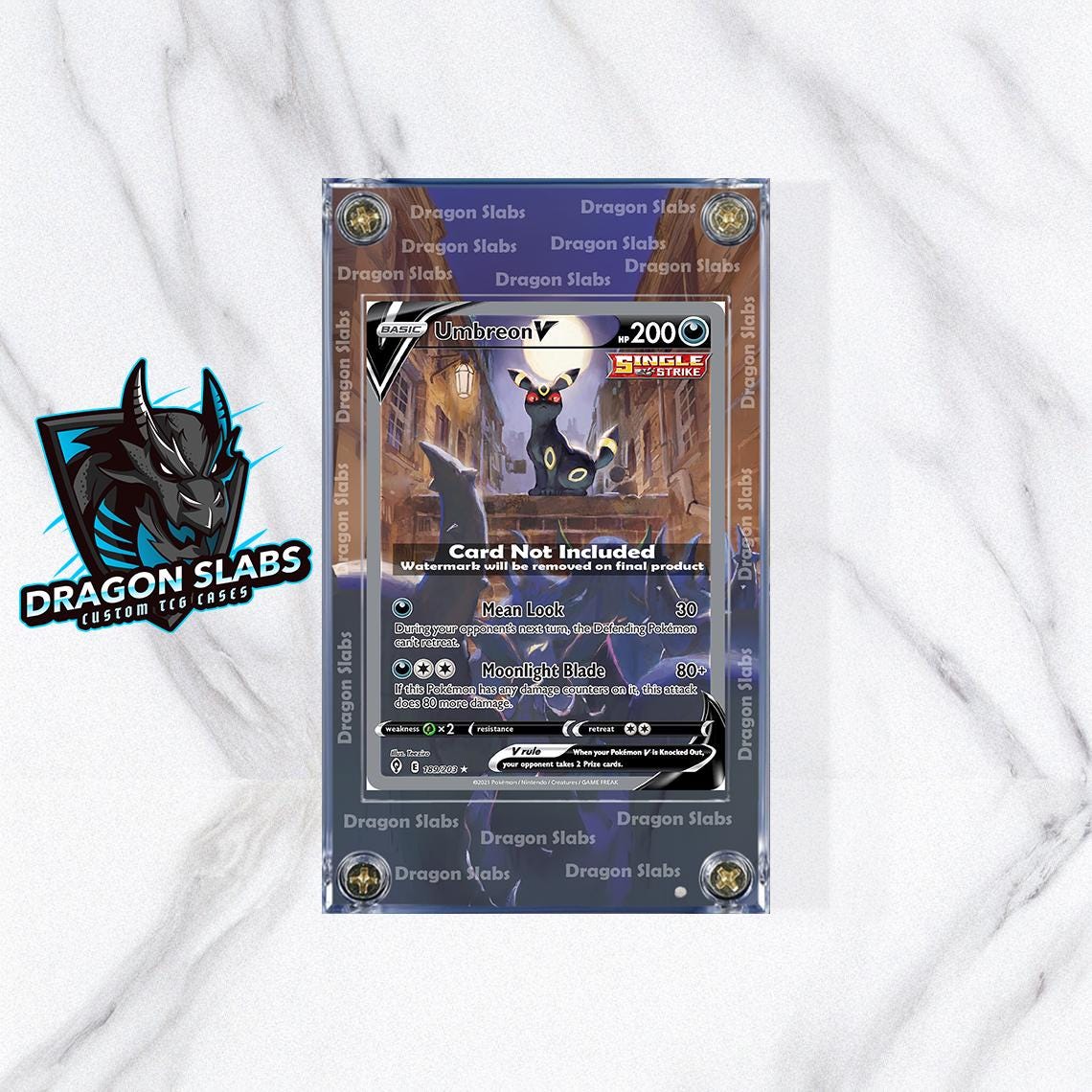 Pokemon Umbreon V 189/203 Evolving Skies Extended Artwork Case