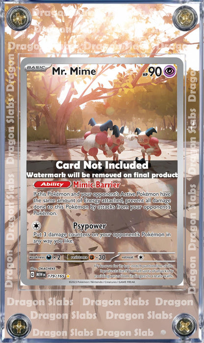 Pokemon 151 Mr. Mime 179/165 Custom Display Case from Pokemon 151 Extended Artwork