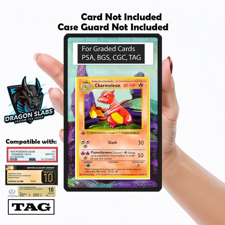 x3 Pokemon Charmander Charmeleon Charizard Base Set PSA bgs CGC tag Extended Artwork