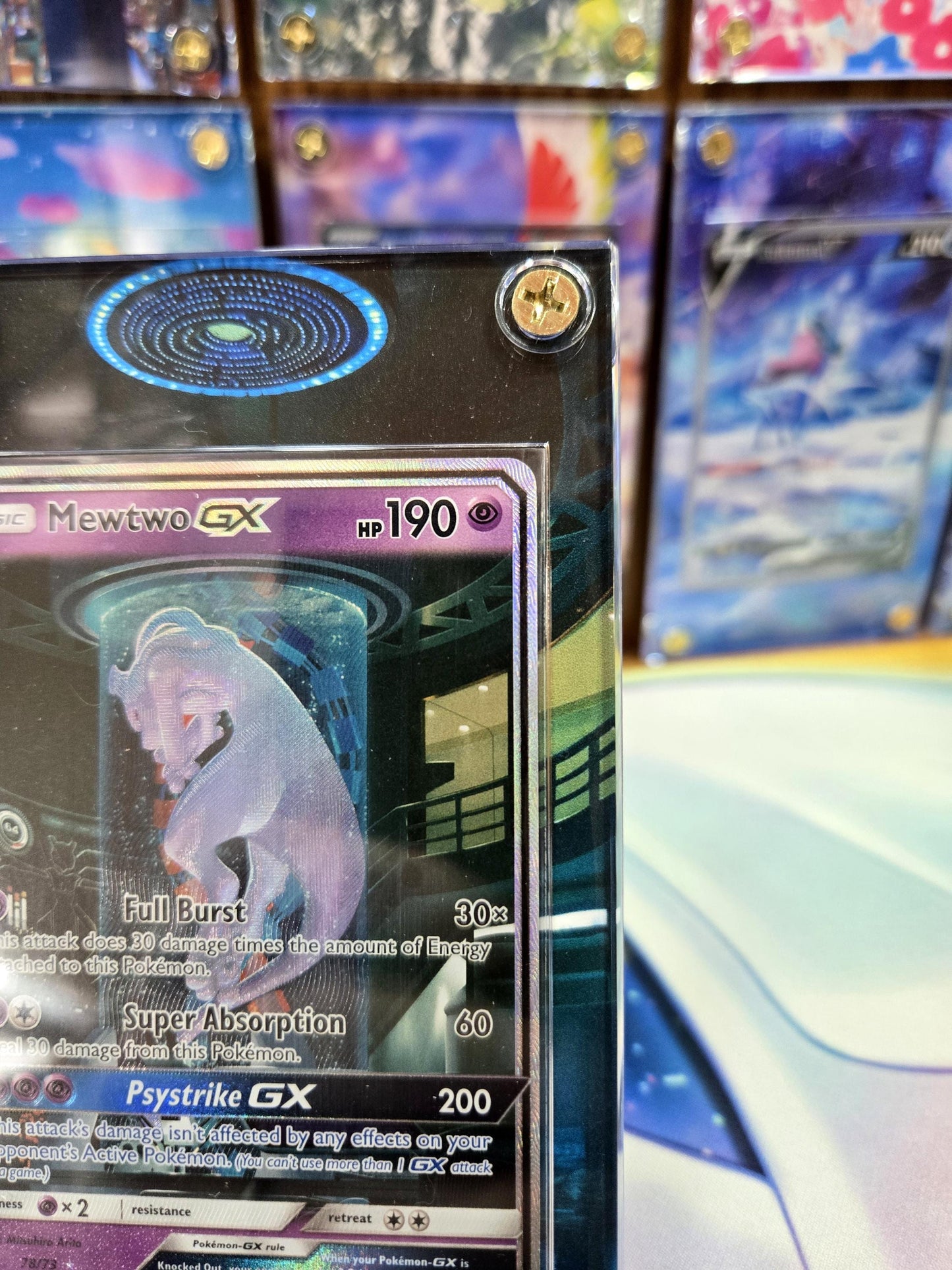 Pokemon Mewtwo GX Full Art Shining Legends 78/73 Extended Art Custom Case