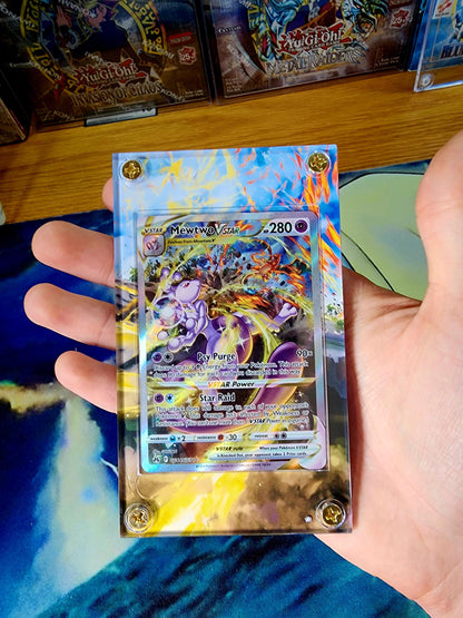 Pokemon Mewtwo Vstar GG40 & Charizard SWSH262 Crown Zenith Custom Display Cases Extended Artwork