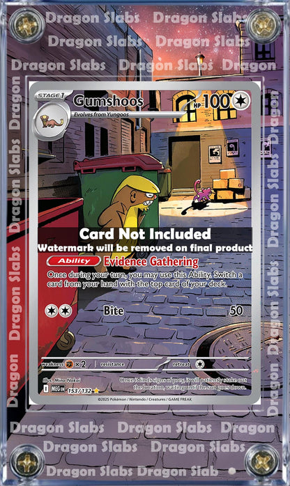 Pokemon Gumshoos 153/132 IR Mega Evolution Extended Art Custom Case