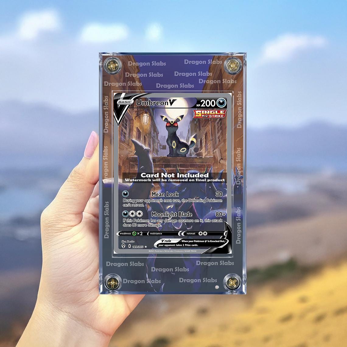 Pokemon Umbreon V 189/203 Evolving Skies Extended Artwork Case