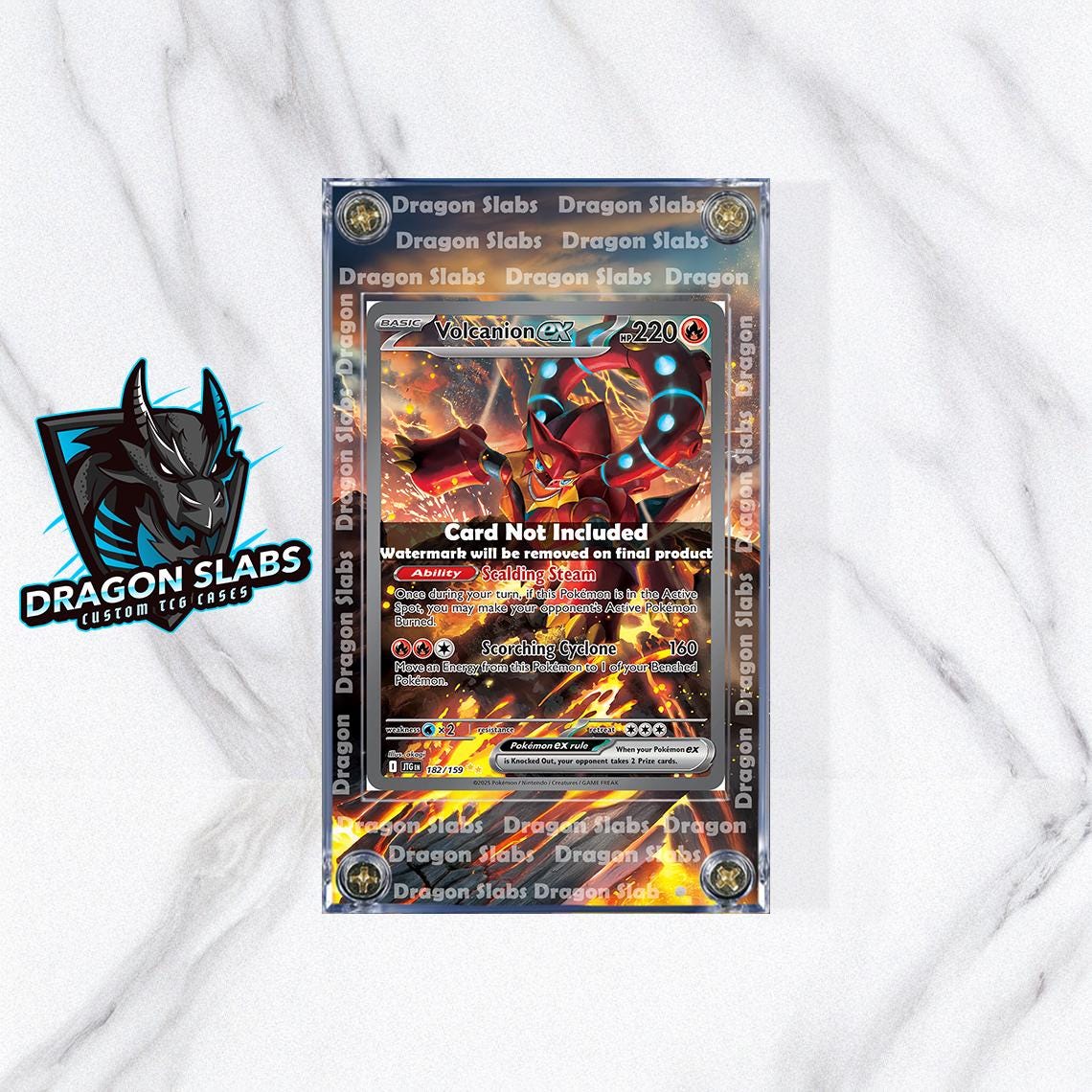 Pokemon Volcanion EX 182/159 184/159 Journey Together Extended Art Custom Case
