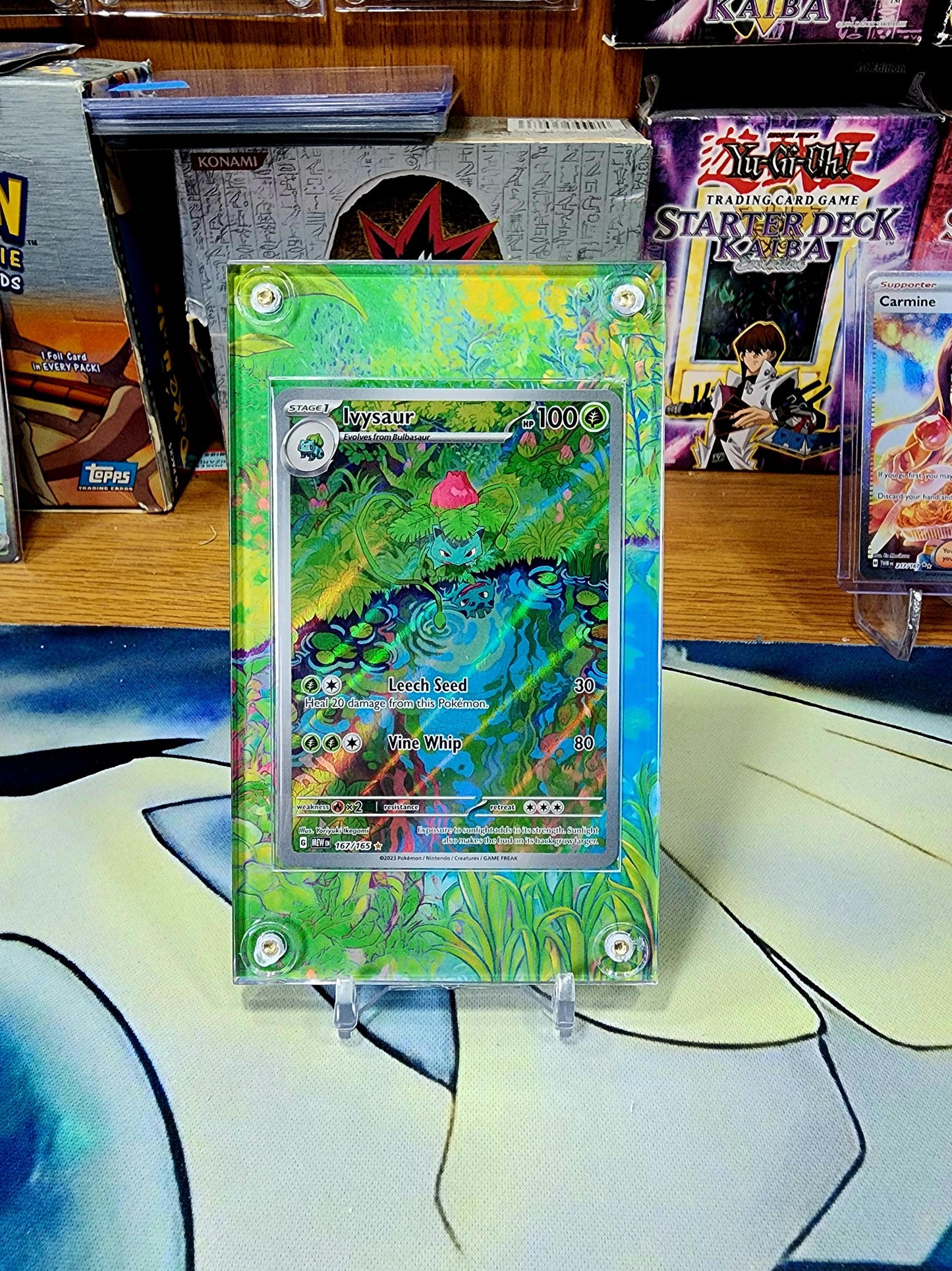 Pokemon Bulbasaur, Ivysaur, Venusaur 151 Custom Display Cases Extended Artwork