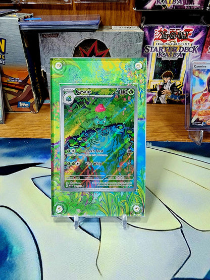 Pokemon Bulbasaur, Ivysaur, Venusaur 151 Custom Display Cases Extended Artwork