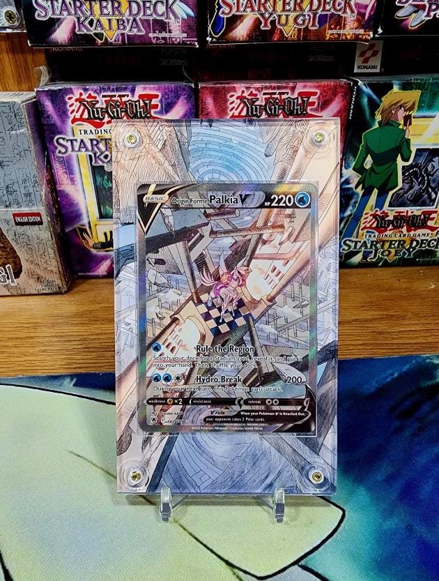 Pokemon Origin Forme Palkia V 167/189 Astral Radiance Custom Display Case Slab