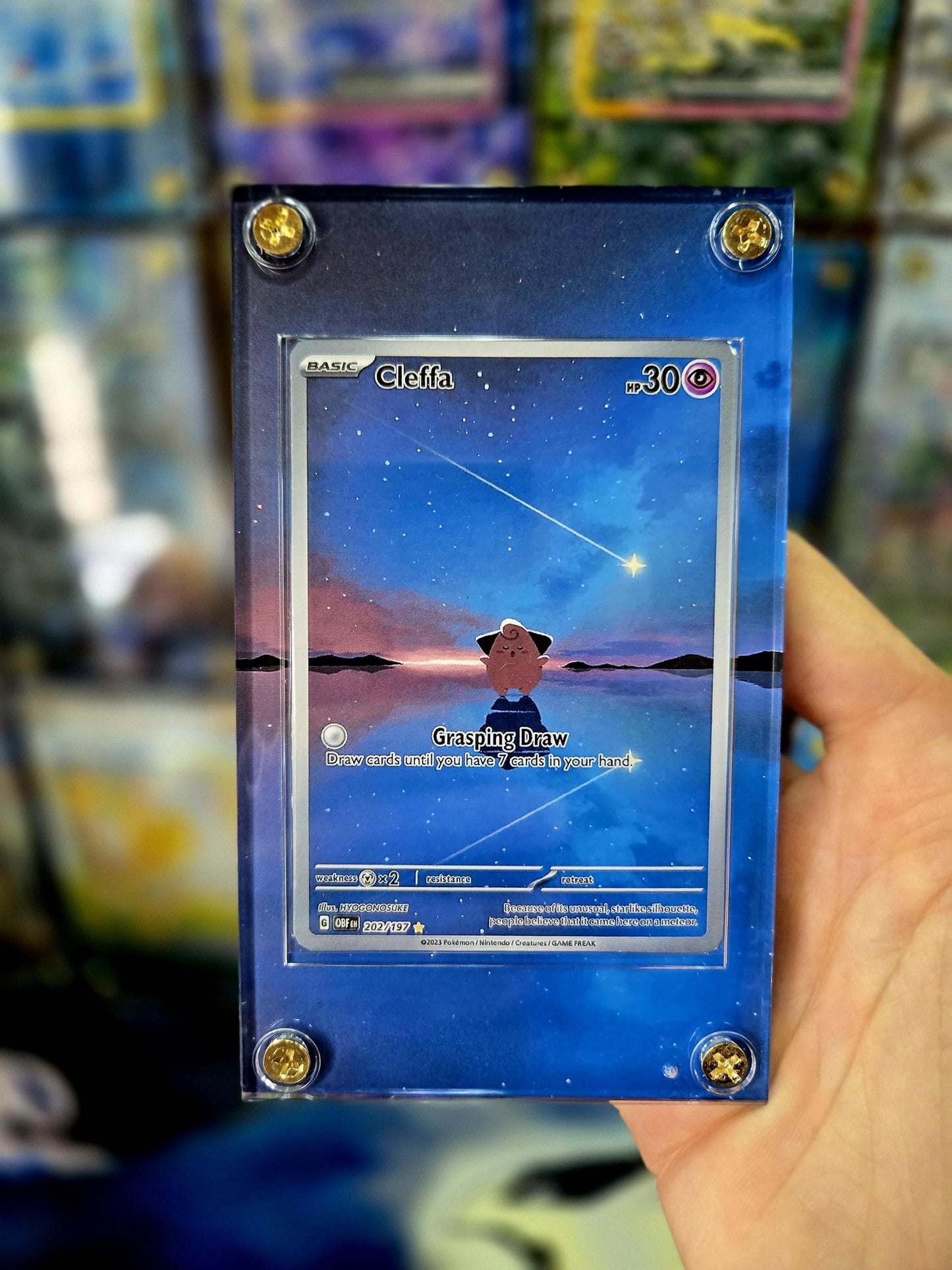 Pokemon Cleffa 202/197 IR Obsidian Flames Extended Artwork Custom Case