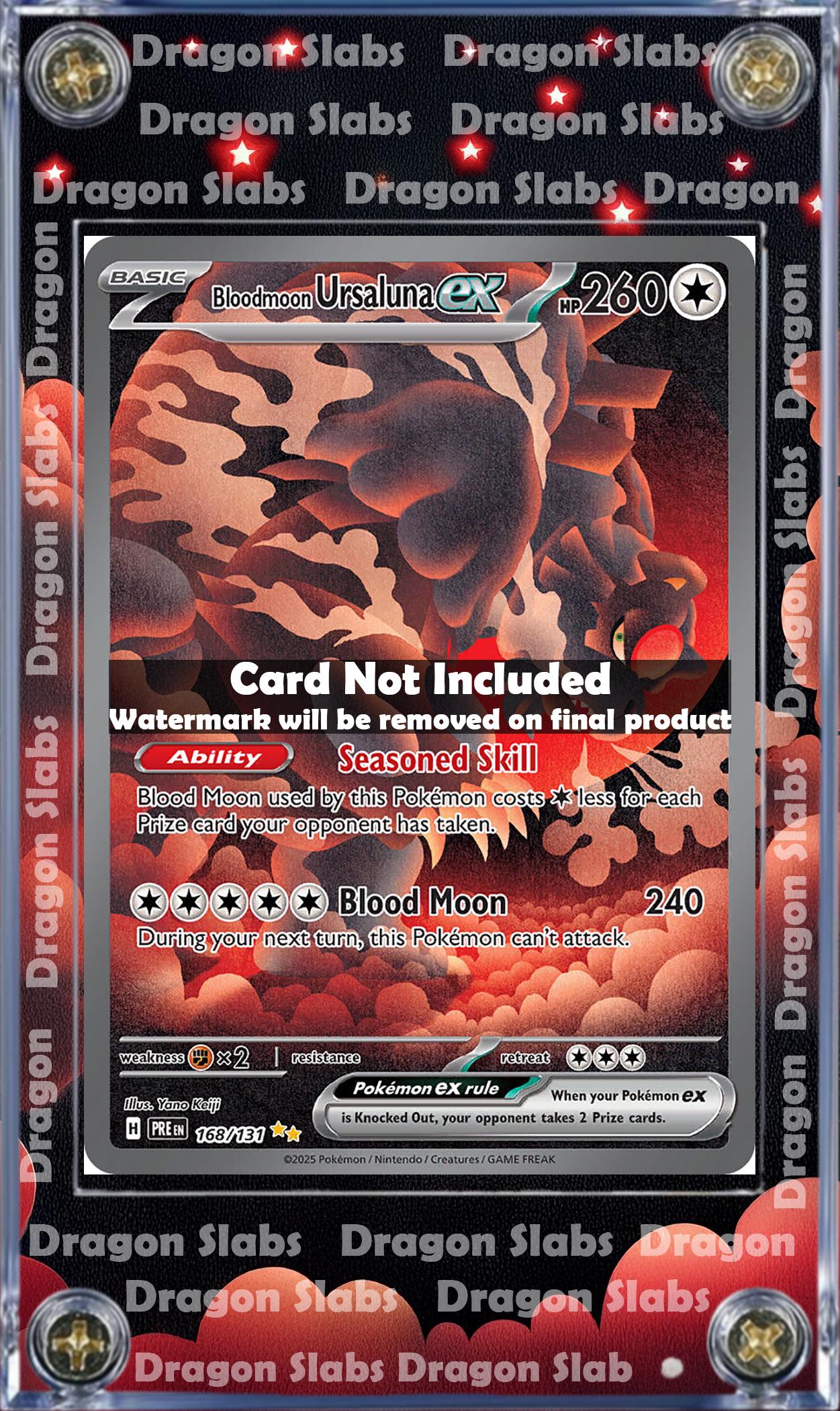 Pokemon Bloodmoon Ursaluna EX SIR 1568/131 Prismatic Evolutions Custom Case