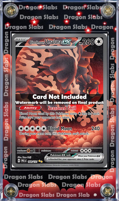 Pokemon Bloodmoon Ursaluna EX SIR 1568/131 Prismatic Evolutions Custom Case