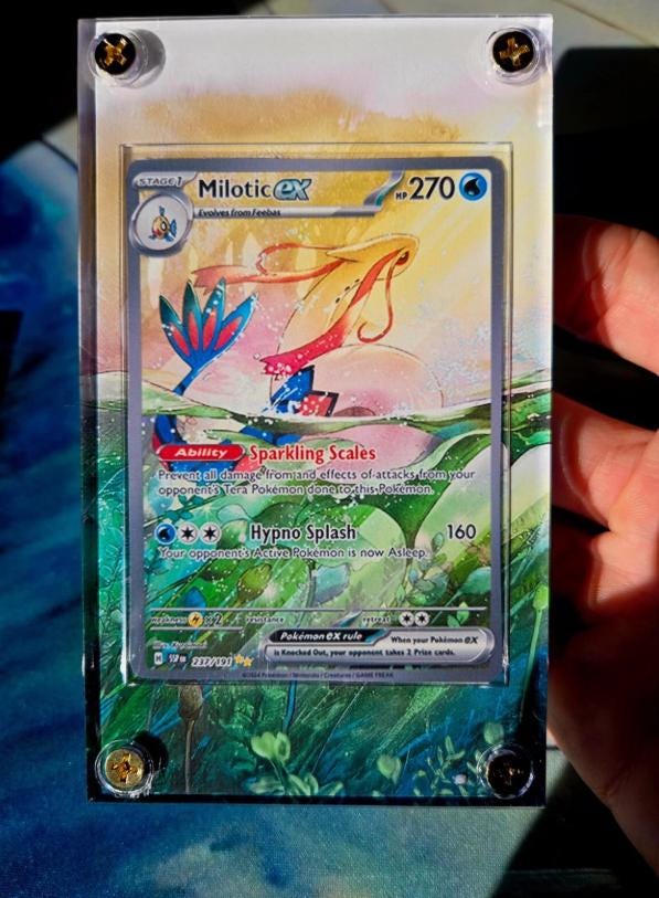 x2 Pokemon Milotic EX & Feebas 237/191 198/191 IR Custom Extended Artwork Cases from Surging Sparks