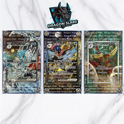 X3 Pokemon Greninja,  Kingdra EX, Kingambit 130 SIR Promo 131 132 SV Shrouded Fable Custom Cases Extended Artworks