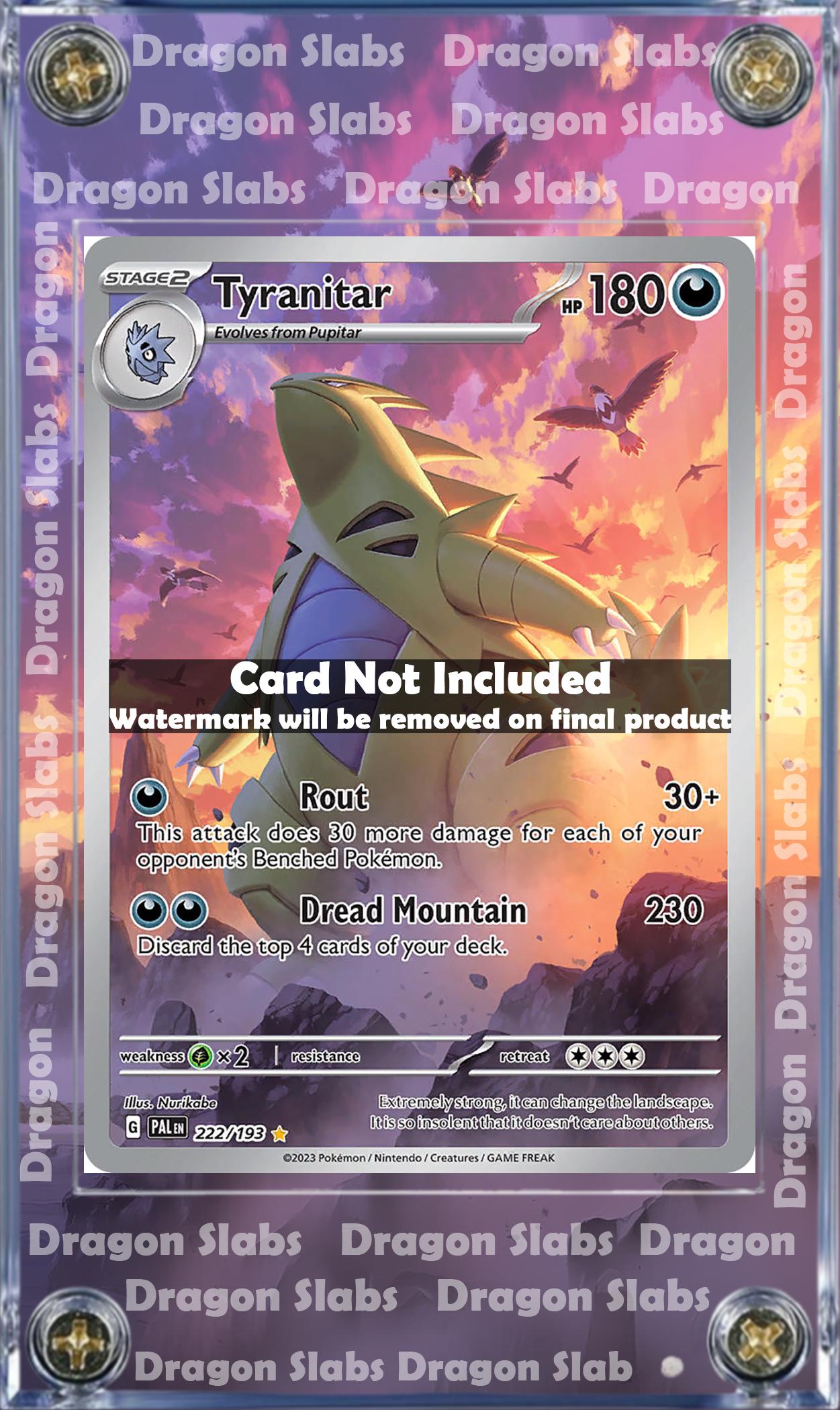 Pokemon Tyranitar IR 222/193 SV02 Paldea Evolved Custom Case