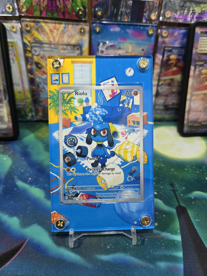 Pokemon Riolu 215/198 Scarlet & Violet Base Extended Art Custom Case