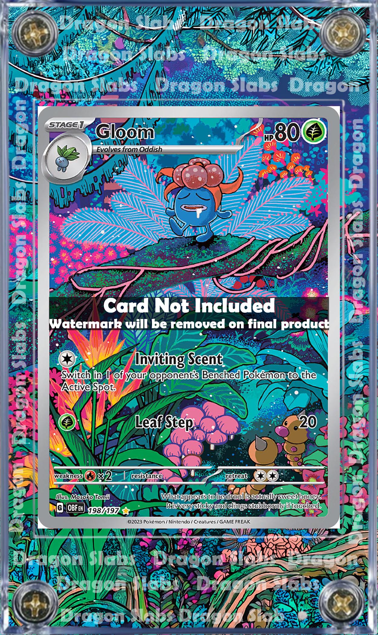 Pokemon Gloom IR 198-197 Illustration Rare Obsidian Flames Card Custom Display Case