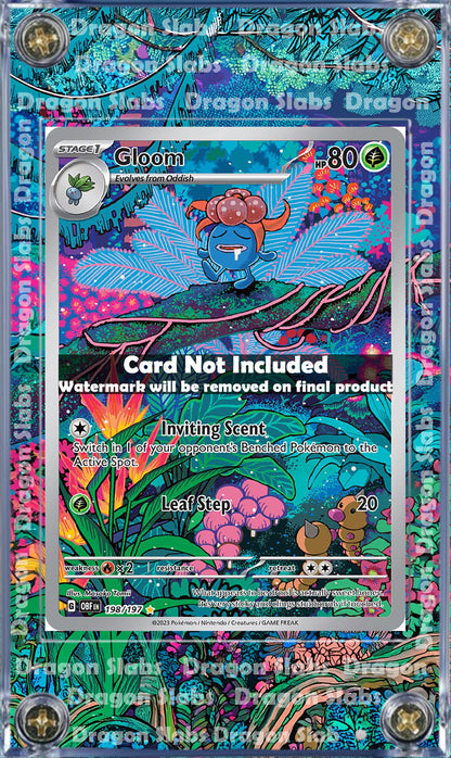 Pokemon Gloom IR 198-197 Illustration Rare Obsidian Flames Card Custom Display Case