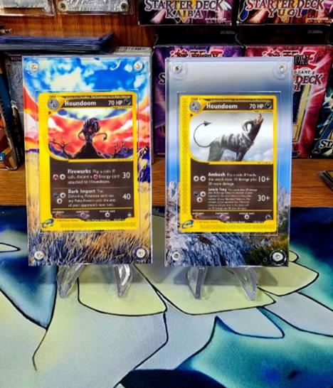 x2 Pokemon Houndoom Aquapolis Skyridge Extended Artwork Cases