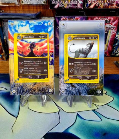x2 Pokemon Houndoom Aquapolis Skyridge Extended Artwork Cases
