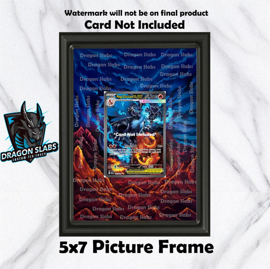 Mega Charizard X EX SIR Phantasmal Flames Extended Pokemon Art Frame 5x7 Frame