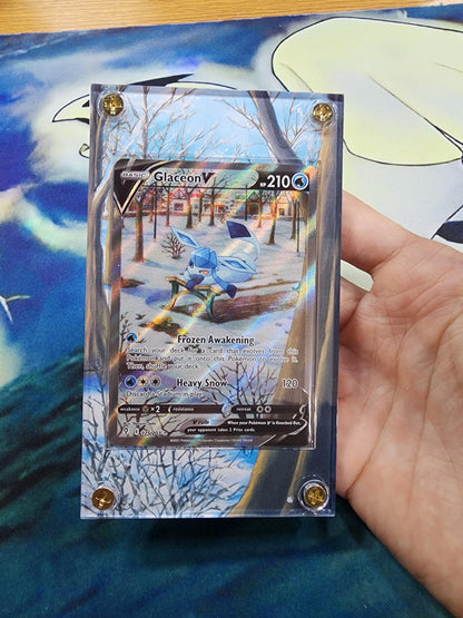 x2 Pokemon Glaceon V & Vmax Alt Art Evolving Skies Extended Artwork Cases