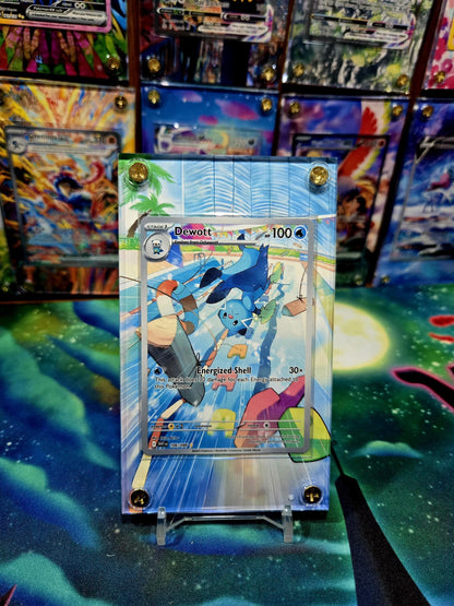 x3 Pokemon Oshawott Dewott Samurott IR 102 103 104 White Flare Extended Art Cases