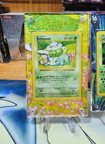 x3 Pokemon Bulbasaur Ivysaur Venusaur Base Set Extended Artwork Cases