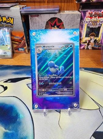 Pokemon 151 Wartortle IR 171 Custom Display Case Extended Artwork