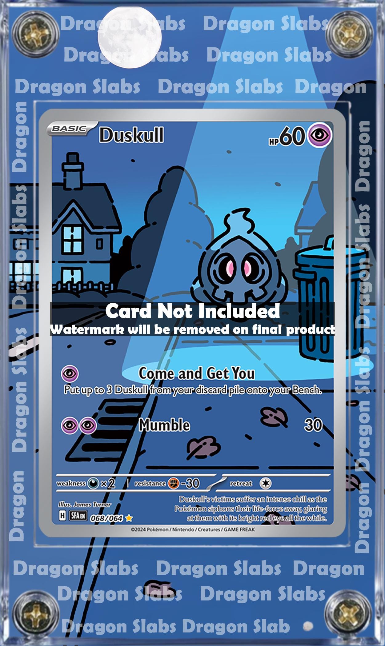 Pokemon Duskull IR Shrouded Fable 068/064 Custom Extended Artwork Case