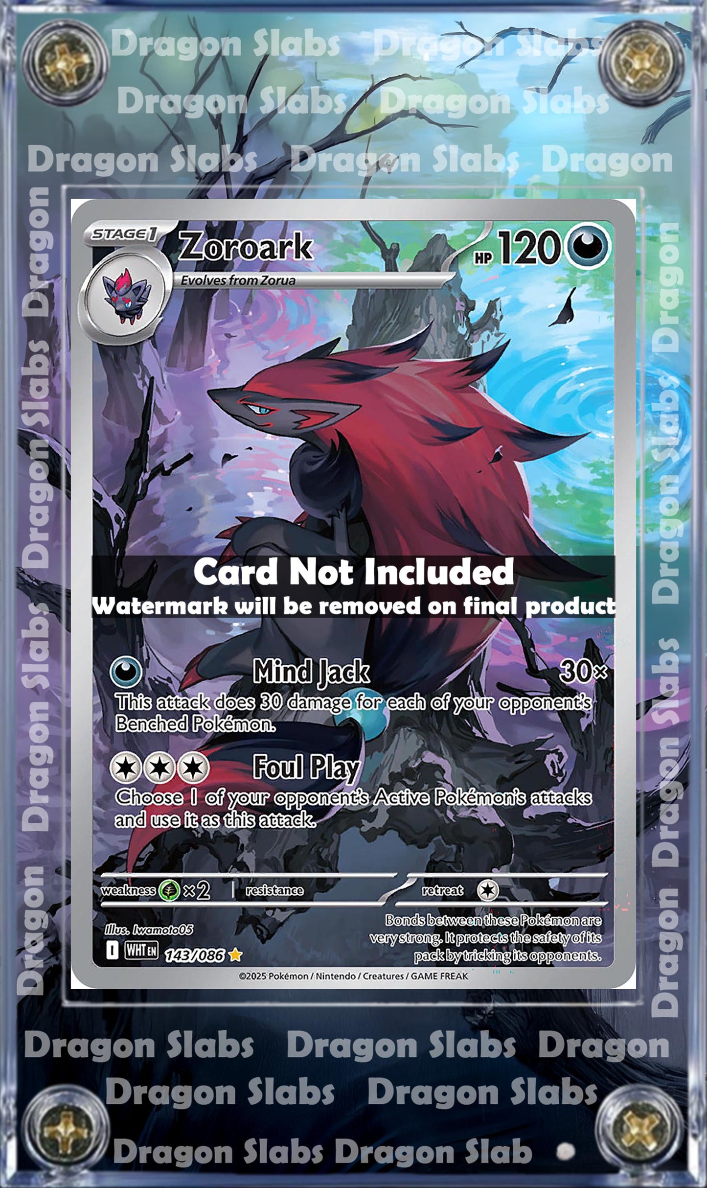 Pokemon Zoroark 143/086 White Flare Extended Art Case
