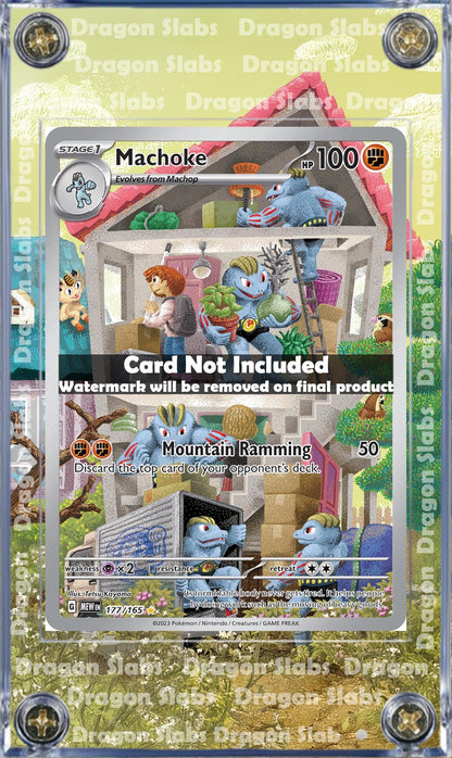 Pokemon 151 Machoke 177/165 Custom Display Case from Pokemon 151 Extended Artwork