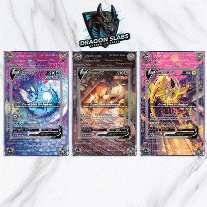 x3 Pokemon Jolteon Flareon Vaporeon V Alt Art SWSH179  SWSH181 SWSH183 Extended Artwork Cases