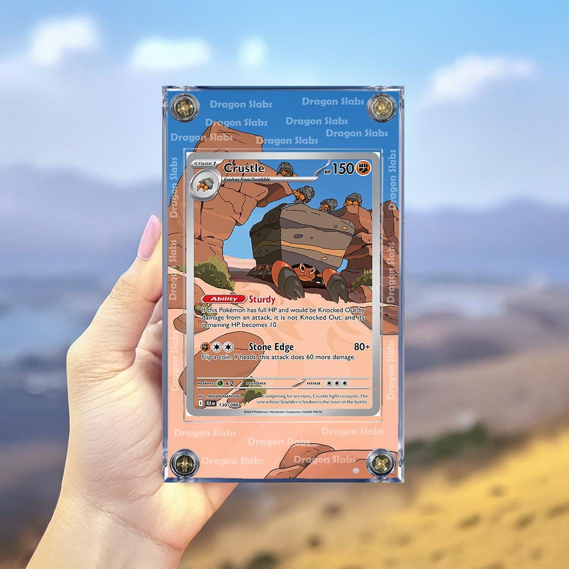 Pokemon Crustle 130/086 Black Bolt Extended Artwork Case
