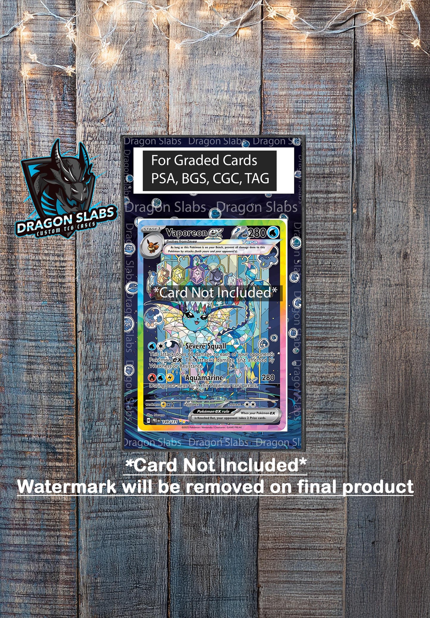 Vaporeon EX SIR 149 Prismatic Evolutions Psa Bgs Cgc Tag Extended Artwork Pokemon TCG