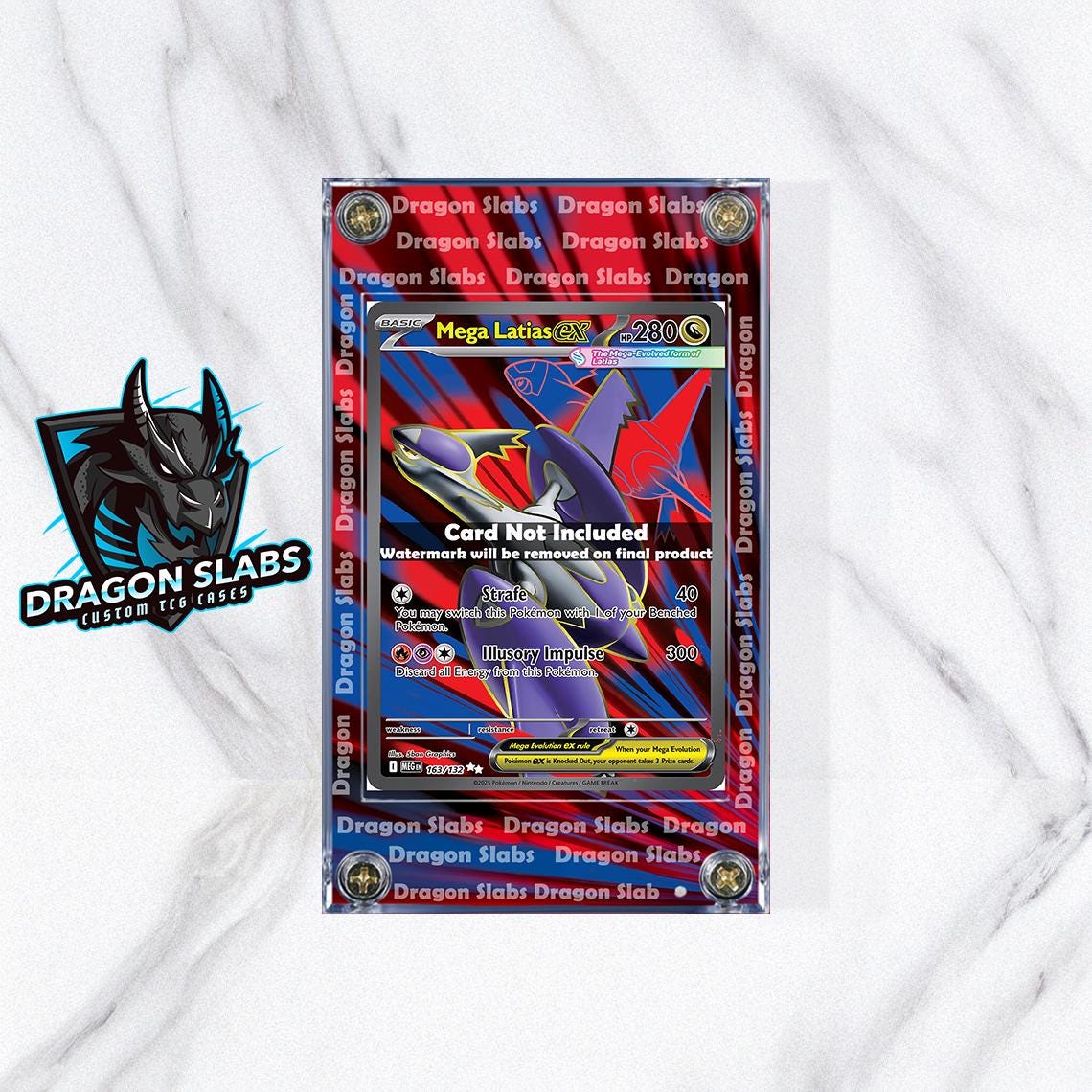 Pokemon Mega Latias EX 163/132 Mega Evolution Extended Art Custom Case
