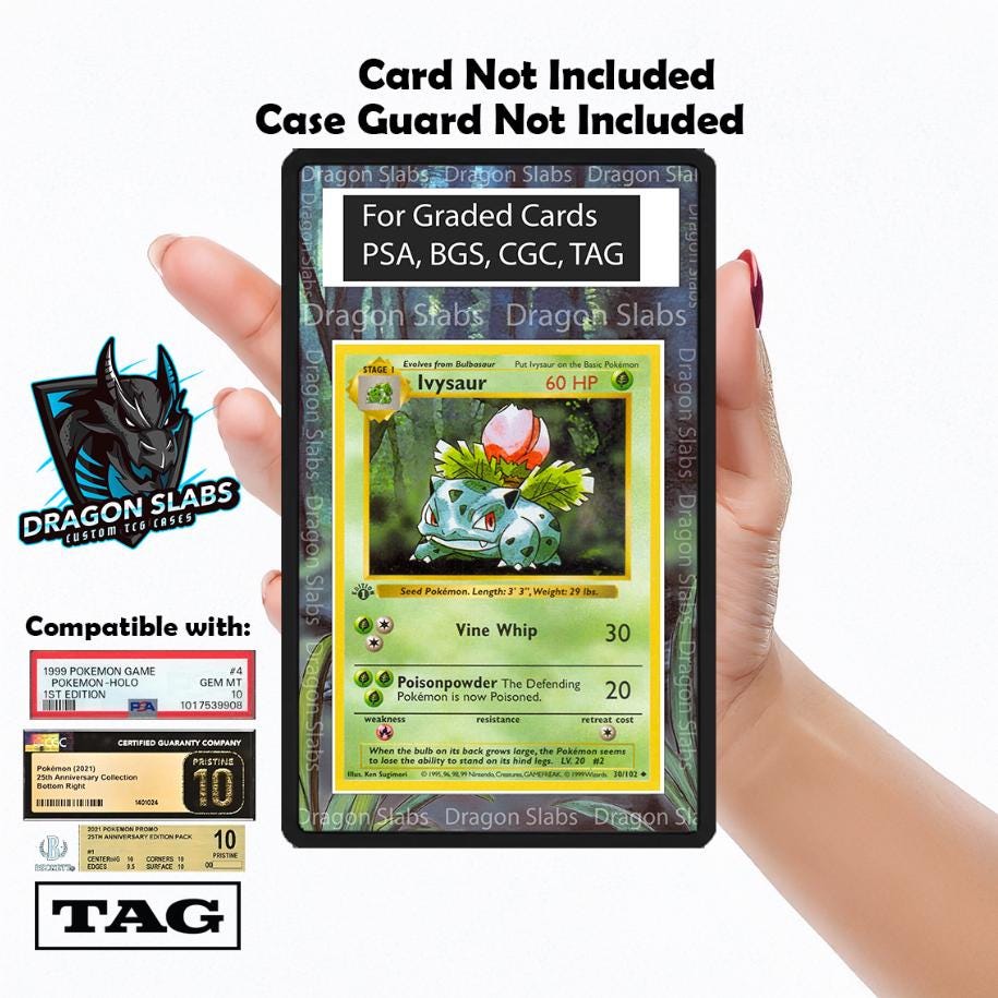 x3 Pokemon Bulbasaur Ivysaur Venusaur Base Set PSA bgs CGC tag Extended Artwork