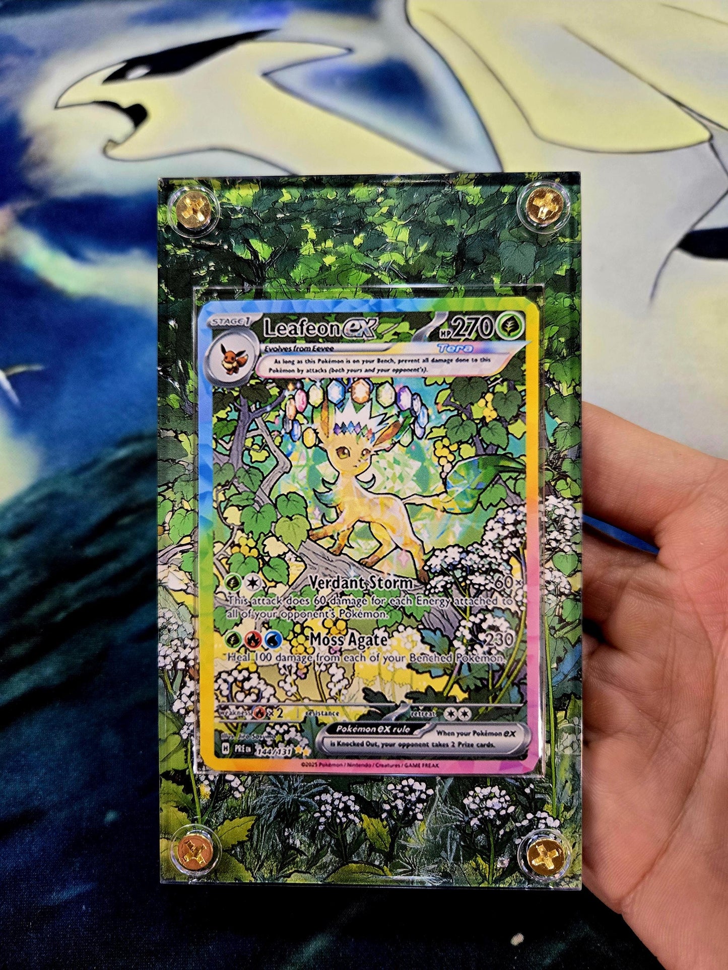 Pokemon Leafeon EX SIR 144/131 Prismatic Evolutions Custom Case